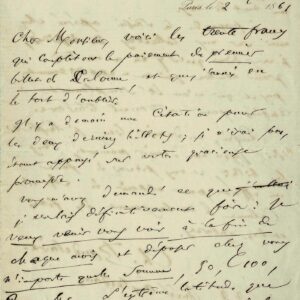 Charles BAUDELAIRE, sans le sou, se fait saisir sa collection de dessins.